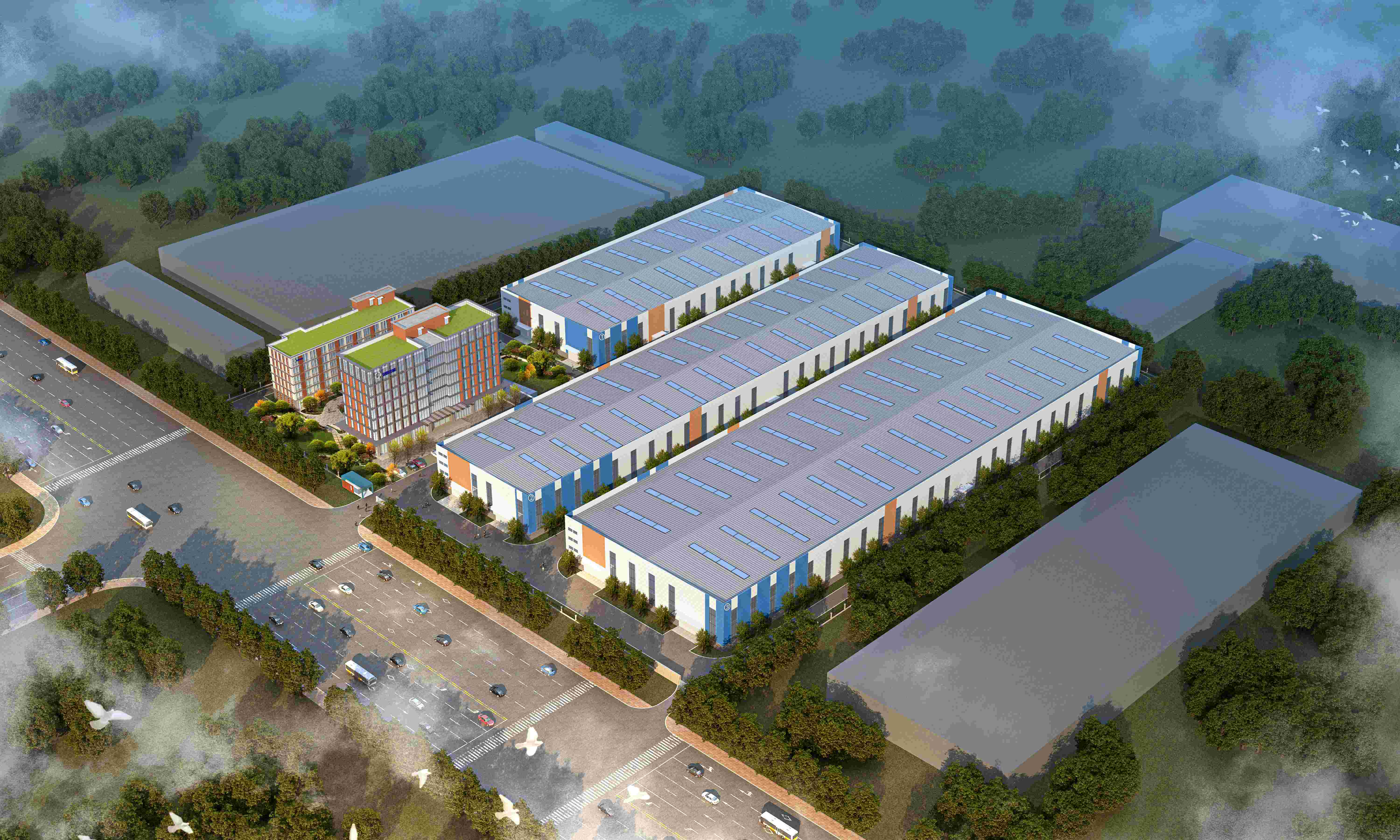 亞聯(lián)機械人造板生產(chǎn)線設(shè)備綜合制造基地項目